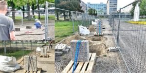 Die Sanierung auf dem Ernst-Reuter-Platz hat begonnen. Die Baustelle wird zudem zur Lehrbaustelle.